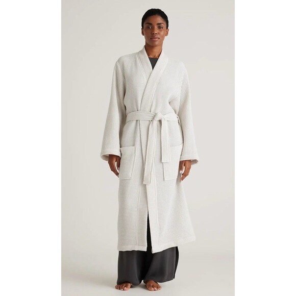 Quince Other - Quince Small Organic Turkish Waffle Robe Silver Gray Women’s S New In Package
